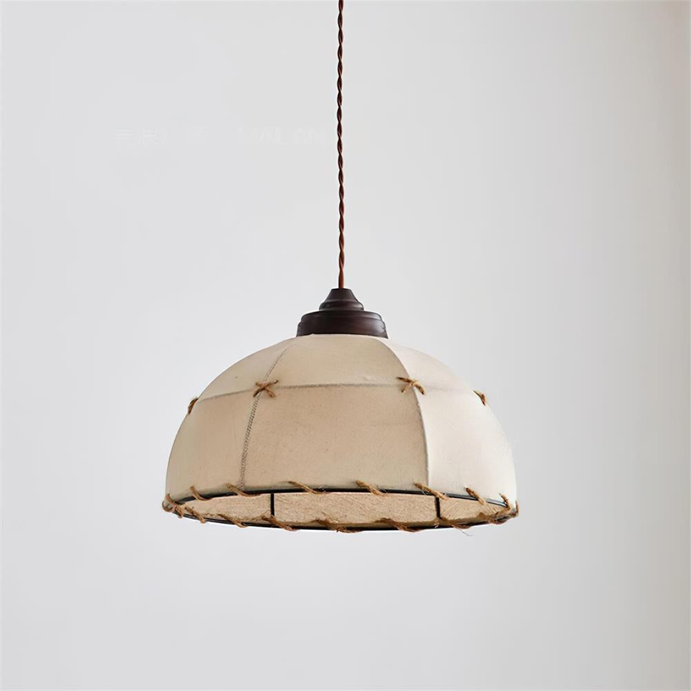 Pendelleuchte Stoffkuppel-Lampenschirm Vintage minimalistisch sanftes Leuchten