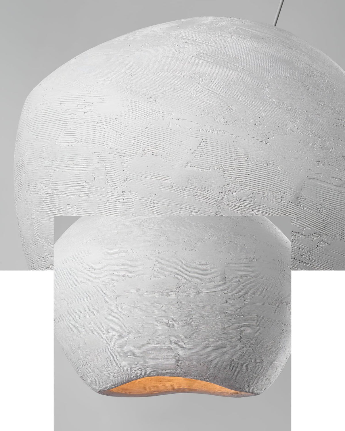 Aursore zeitgenössische minimalistische nordische Pendelleuchte aus Verbundmaterial mit Kuppeldesign