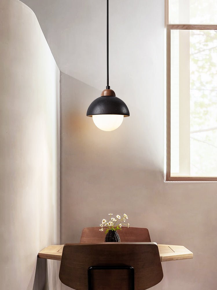 Tavoria Pendelleuchte Schwarz Travertin Simple Opal Modern für Esszimmer Küche