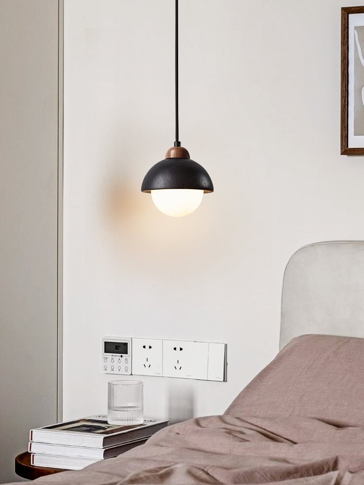Tavoria Pendelleuchte Schwarz Travertin Simple Opal Modern für Esszimmer Küche