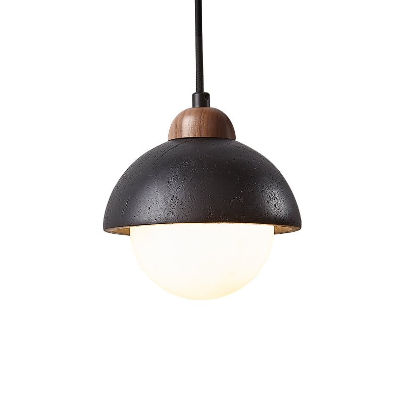 Tavoria Pendelleuchte Schwarz Travertin Simple Opal Modern für Esszimmer Küche