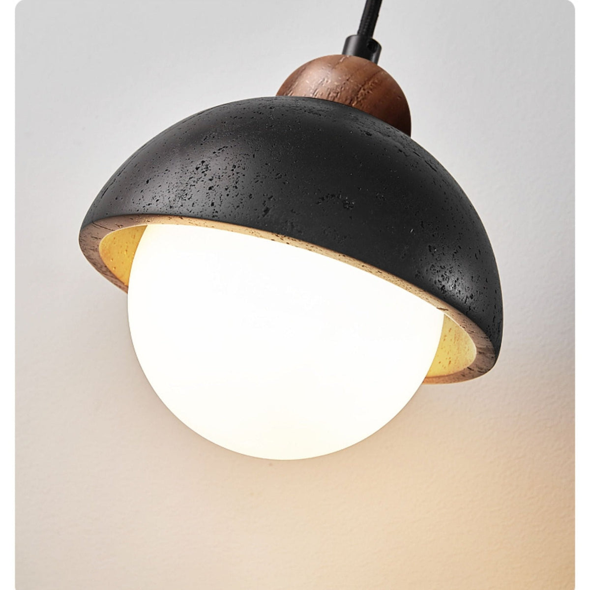 Tavoria Pendelleuchte Schwarz Travertin Simple Opal Modern für Esszimmer Küche