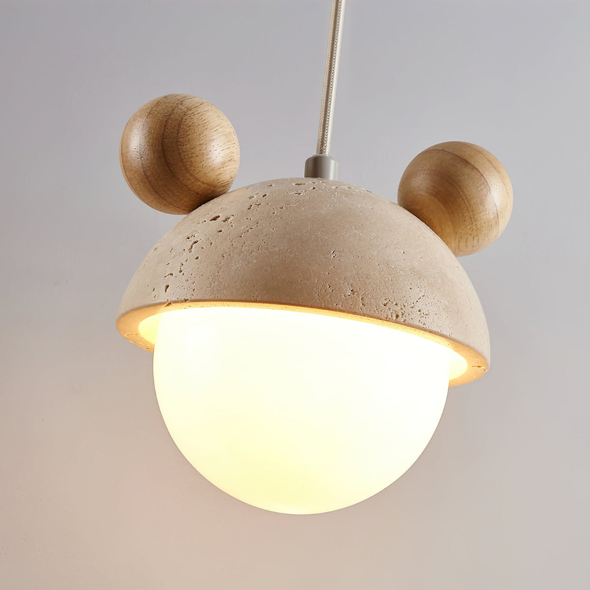 Lyraeus Mickey Travertine Pendelleuchte