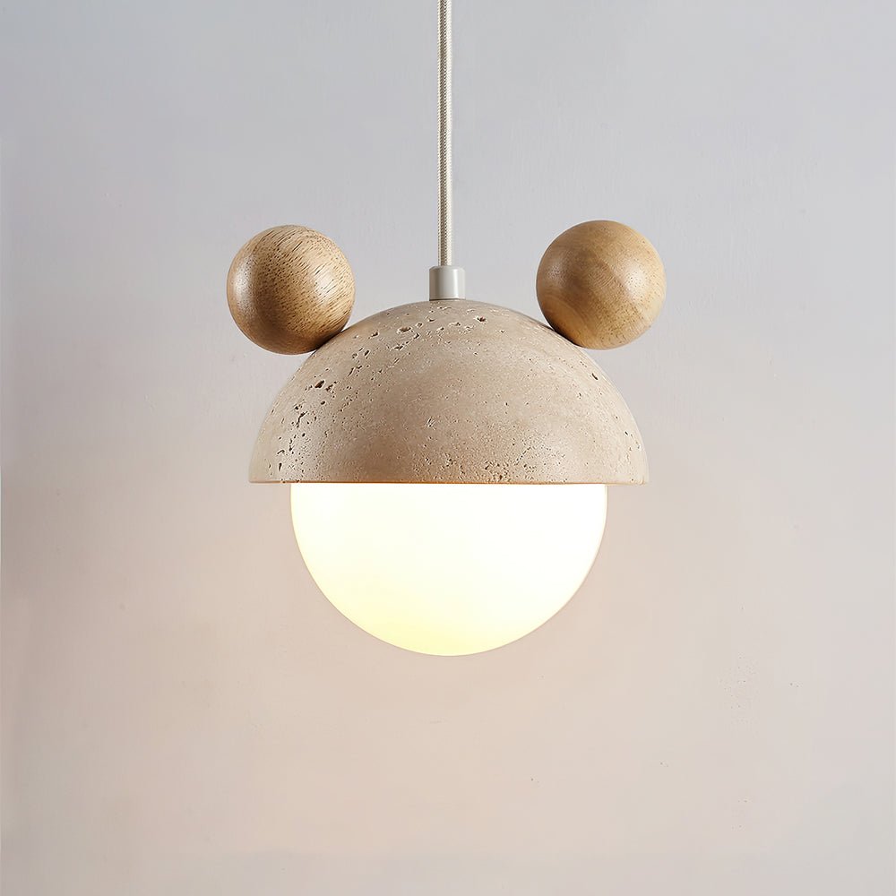 Lyraeus Mickey Travertine Pendelleuchte