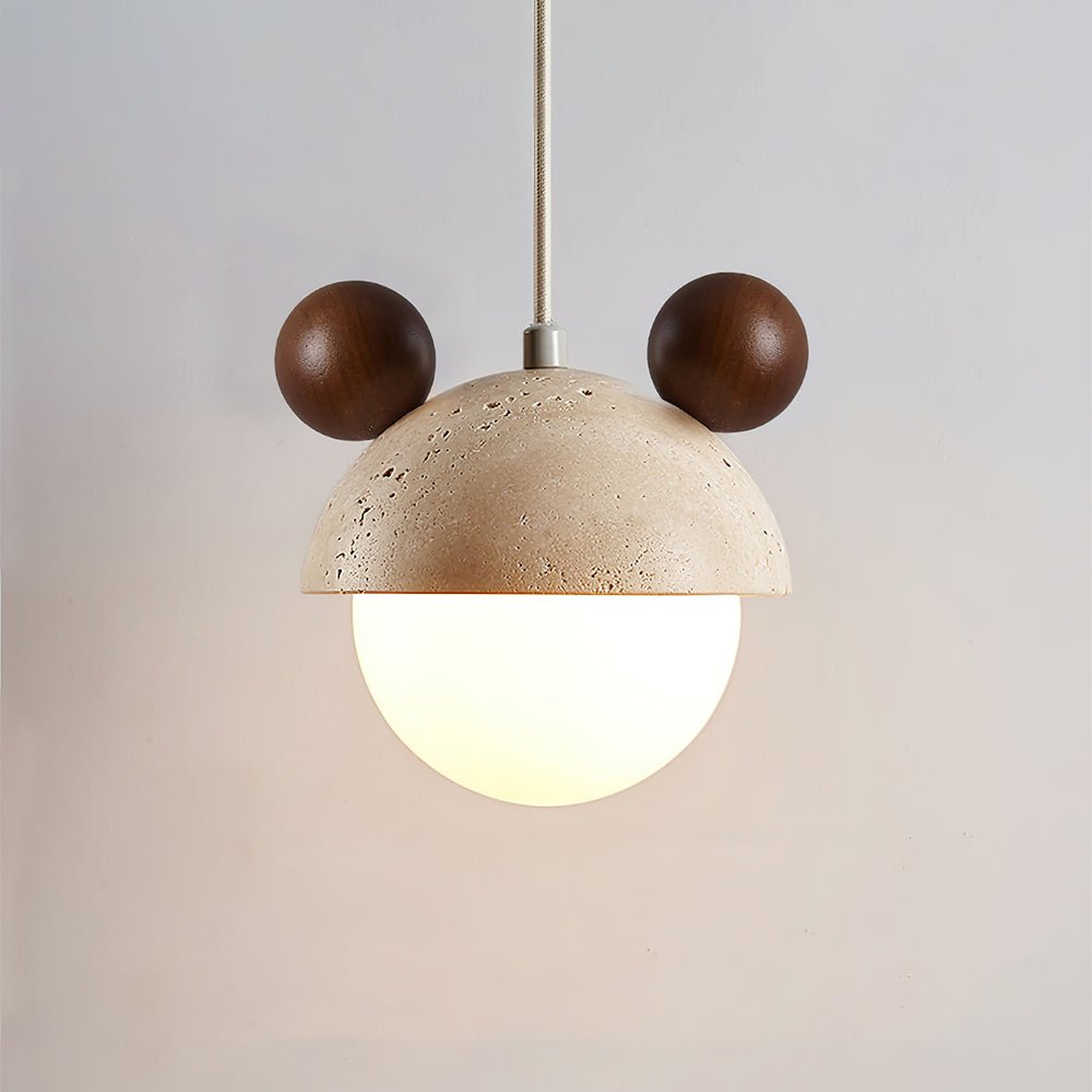 Lyraeus Mickey Travertine Pendelleuchte