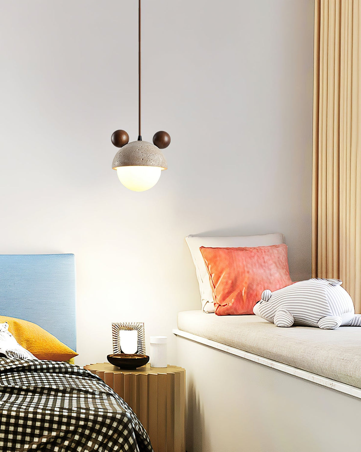 Lyraeus Mickey Travertine Pendelleuchte