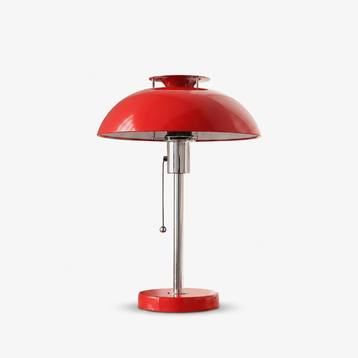 Rouven Chrome Pilz-Tischleuchte