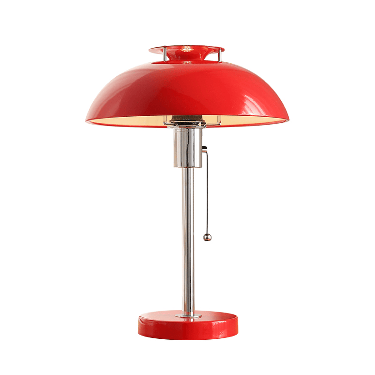 Rouven Chrome Pilz-Tischleuchte