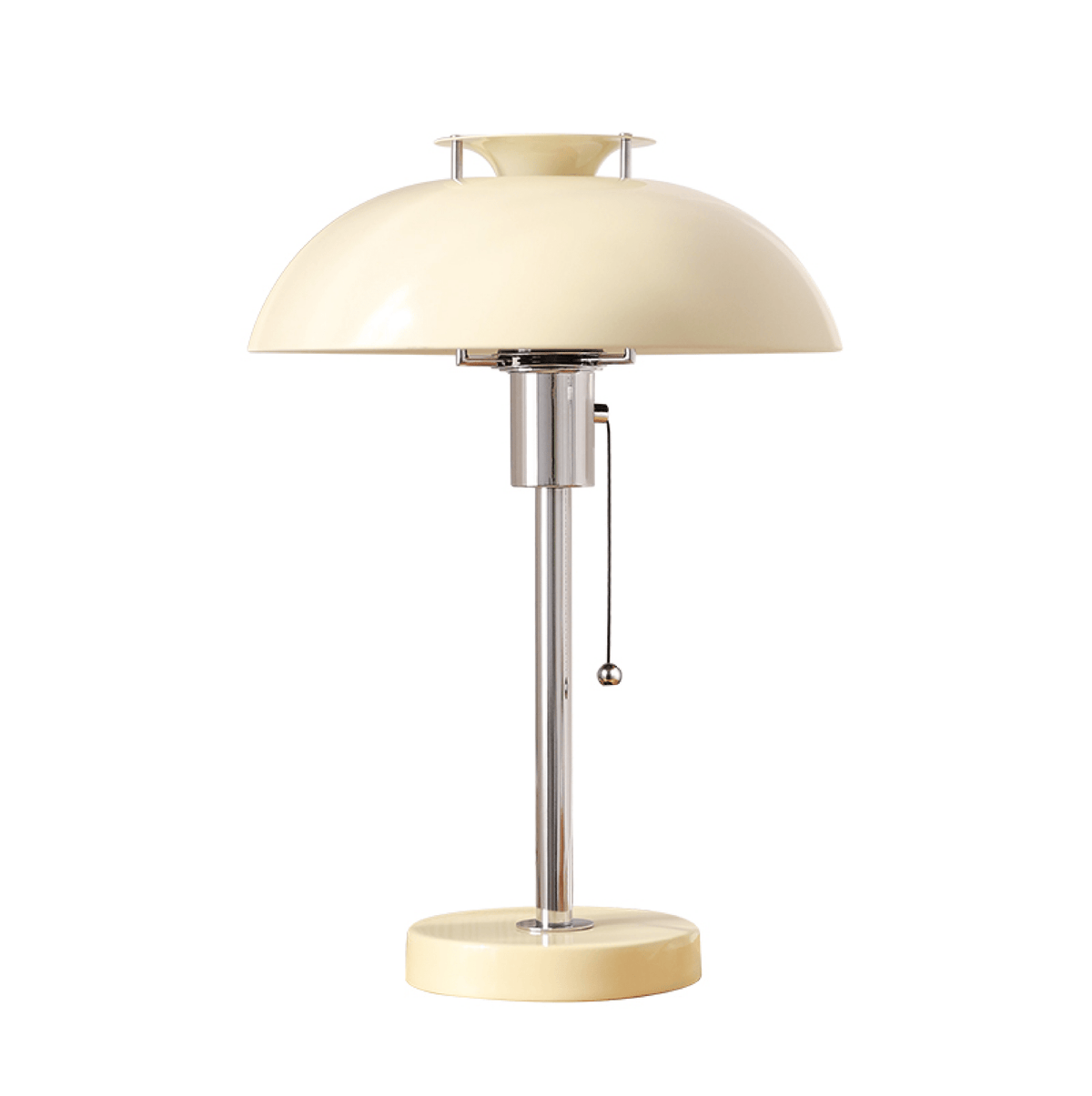 Rouven Chrome Pilz-Tischleuchte