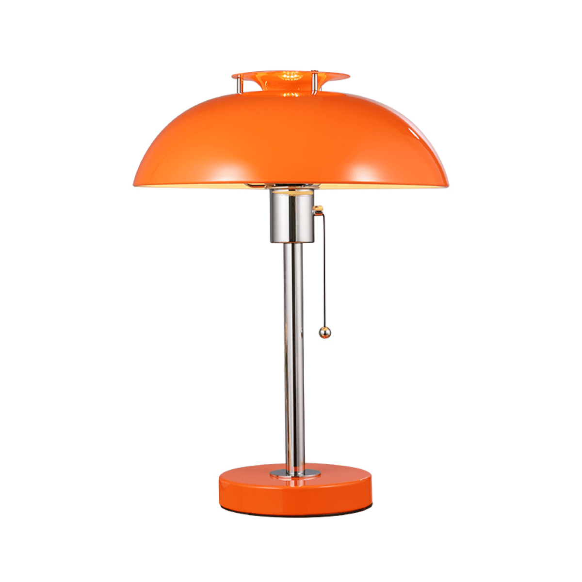 Rouven Chrome Pilz-Tischleuchte