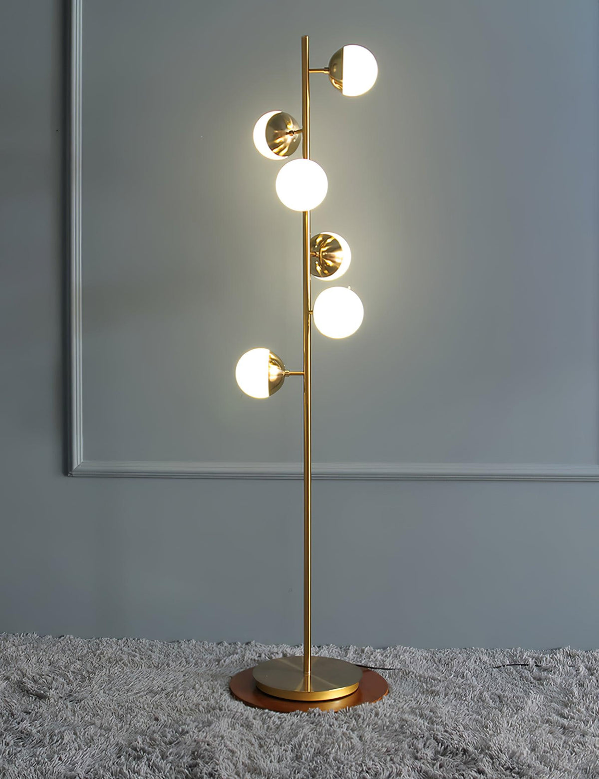 Myliryre Mid-Century-Stil Messing Stehleuchte