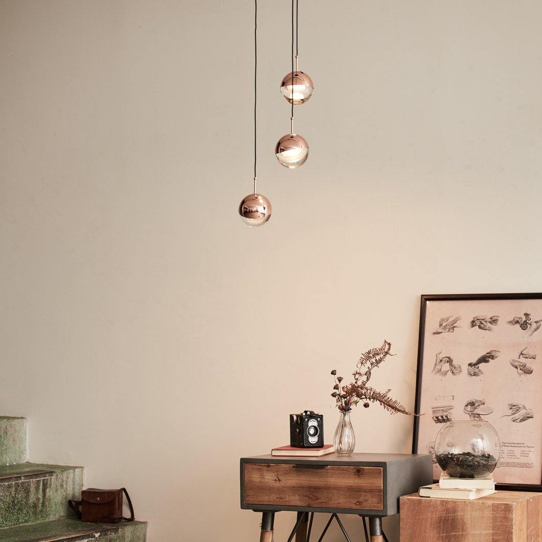 Zaneth Pendelleuchte Stahl Glas Multi Drop Kugel Minimalistisch für Treppenhaus