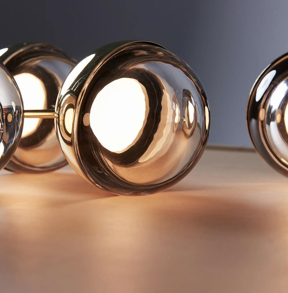 Zaneth Pendelleuchte Stahl Glas Multi Drop Kugel Minimalistisch für Treppenhaus