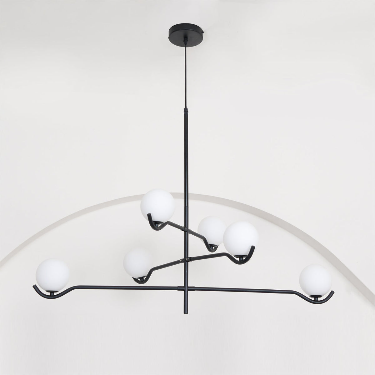 Kominex Pendelleuchte Schwarz Glas