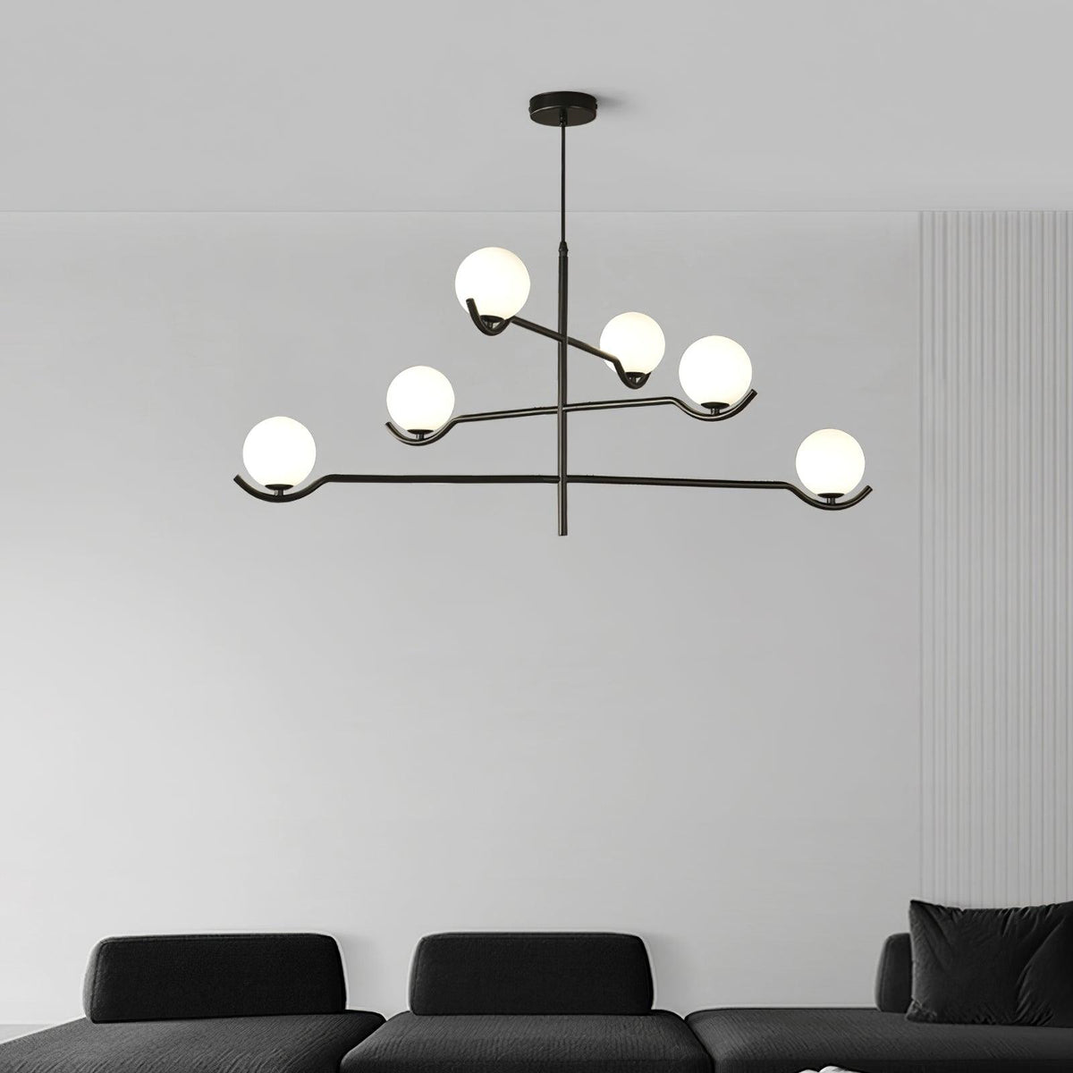 Kominex Pendelleuchte Schwarz Glas