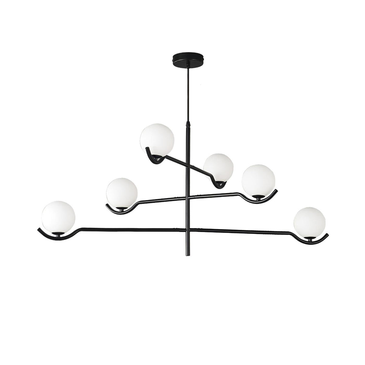 Kominex Pendelleuchte Schwarz Glas