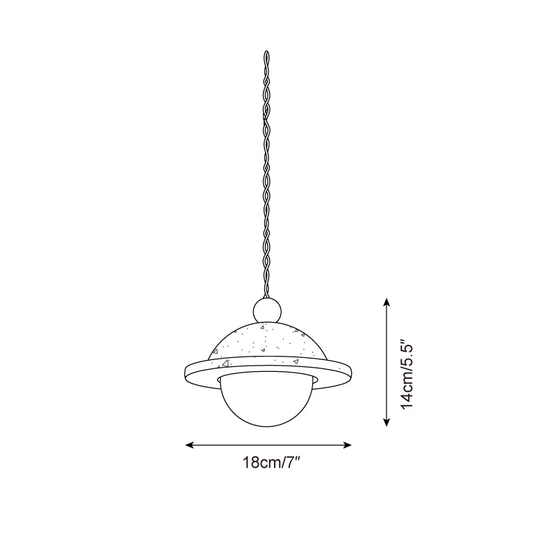 Noreaya Donut Pendelleuchte aus Travertin