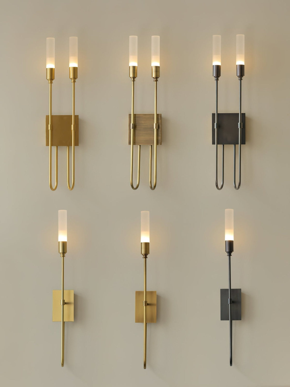 Yvori Wandleuchte Doppelstab Minimalistisch