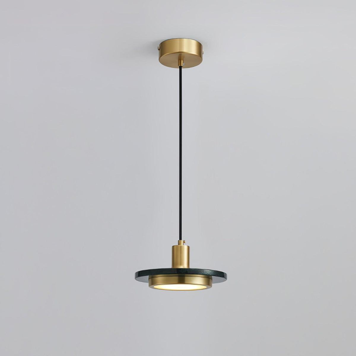 Bram Pendelleuchte aus Marmor Doppelkreis modern