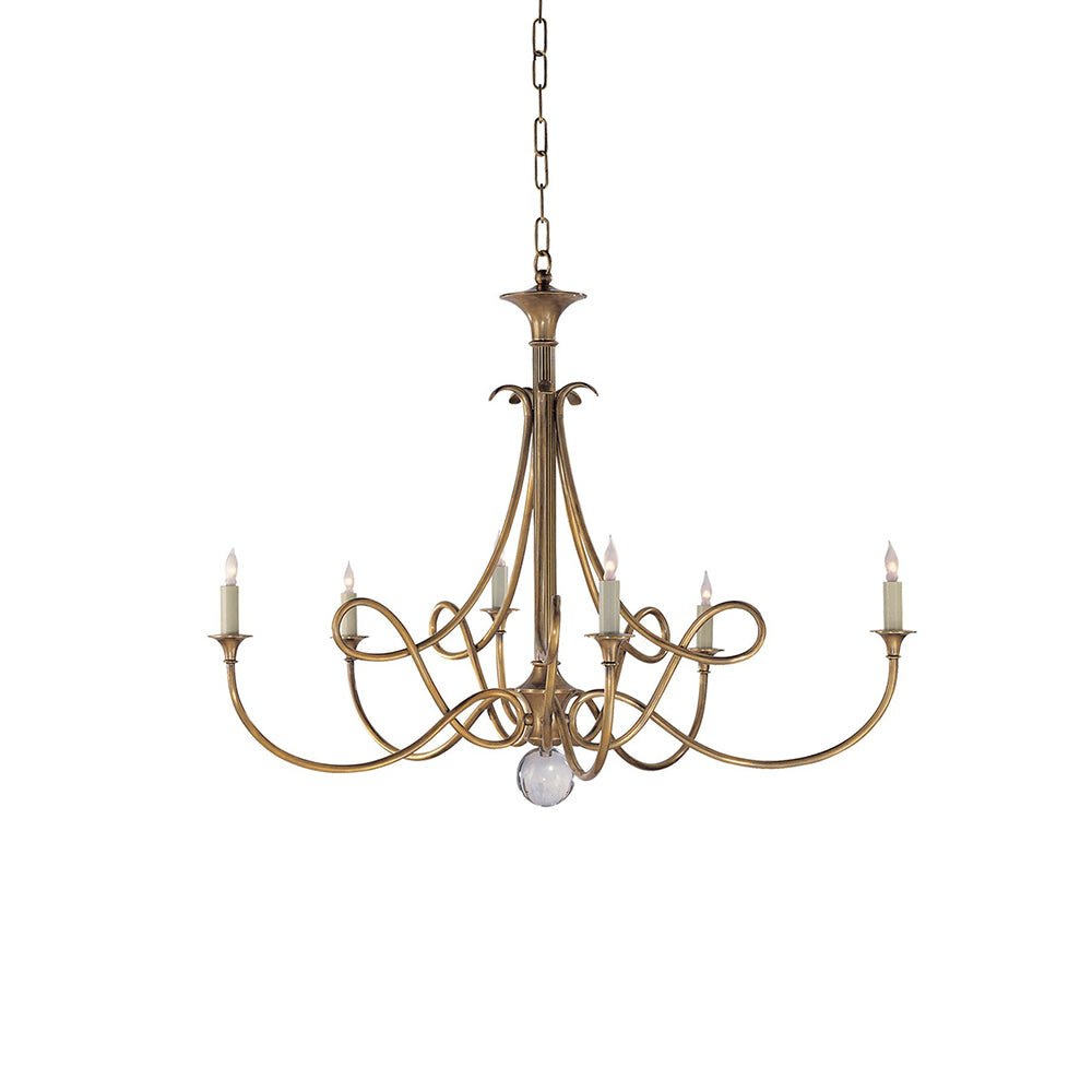 Efra Kronleuchter Messing Double Twist Candelabra Kristall