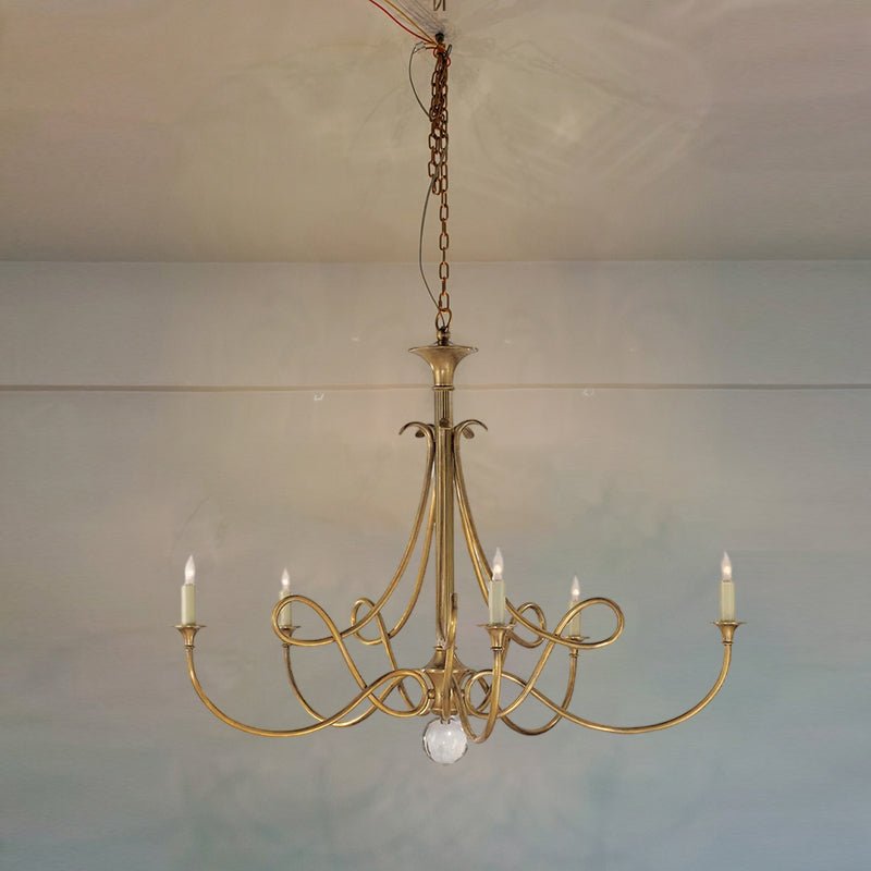Efra Kronleuchter Messing Double Twist Candelabra Kristall