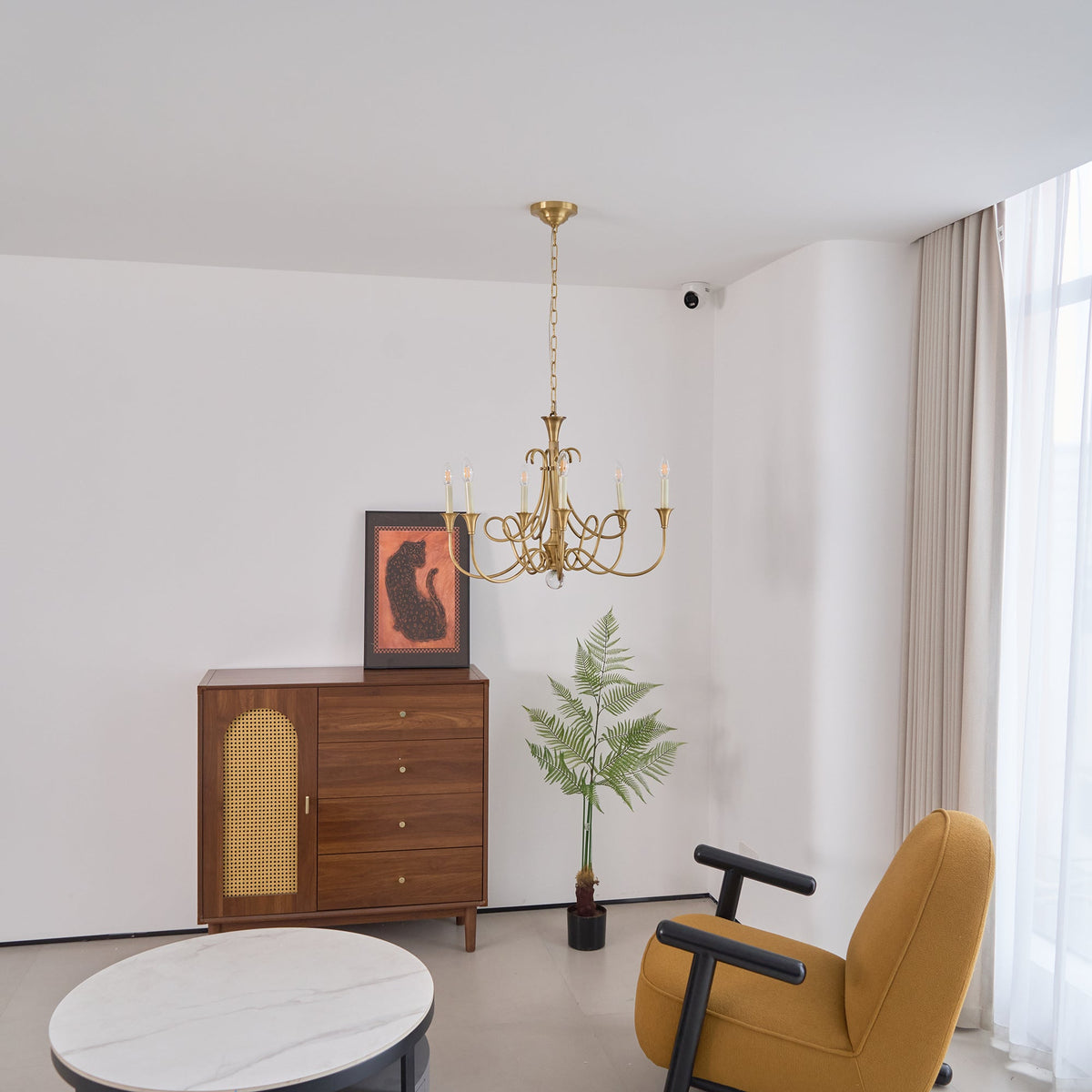 Efra Kronleuchter Messing Double Twist Candelabra Kristall