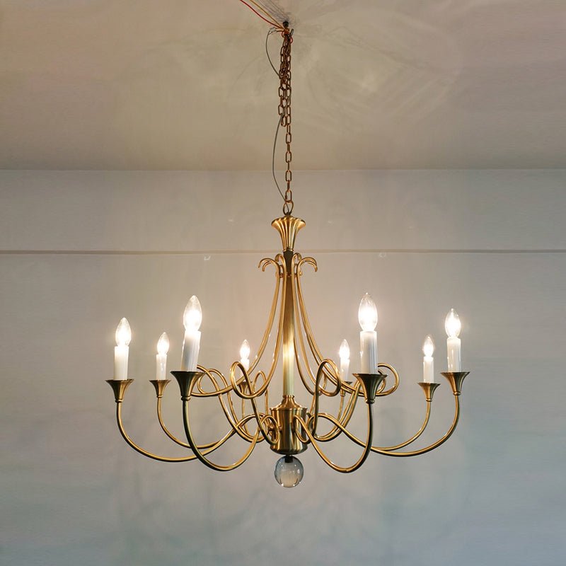 Efra Kronleuchter Messing Double Twist Candelabra Kristall