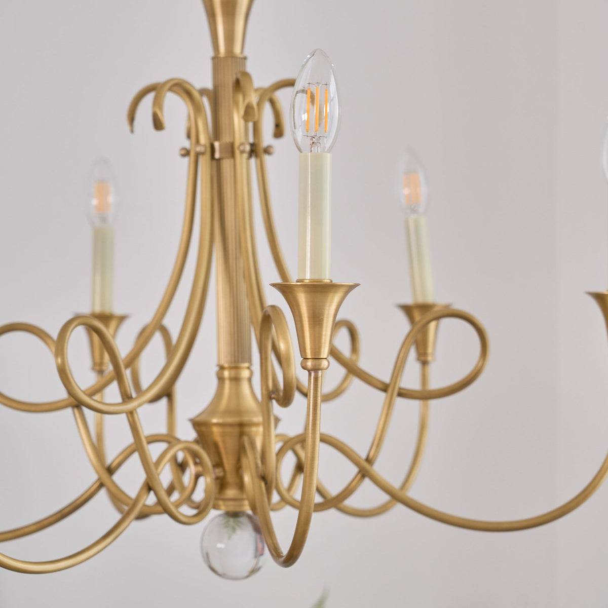 Efra Kronleuchter Messing Double Twist Candelabra Kristall