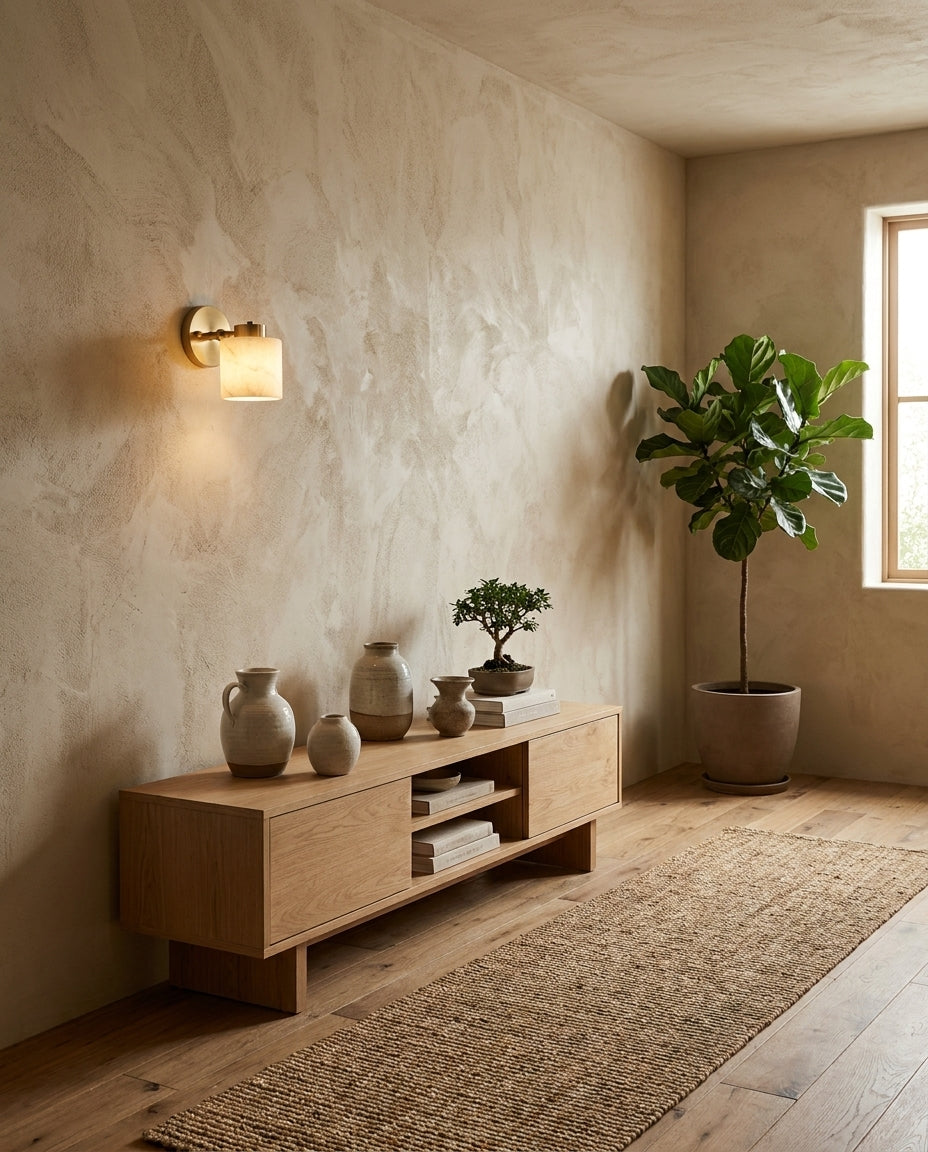 Isencombe Alabaster-Wandleuchte