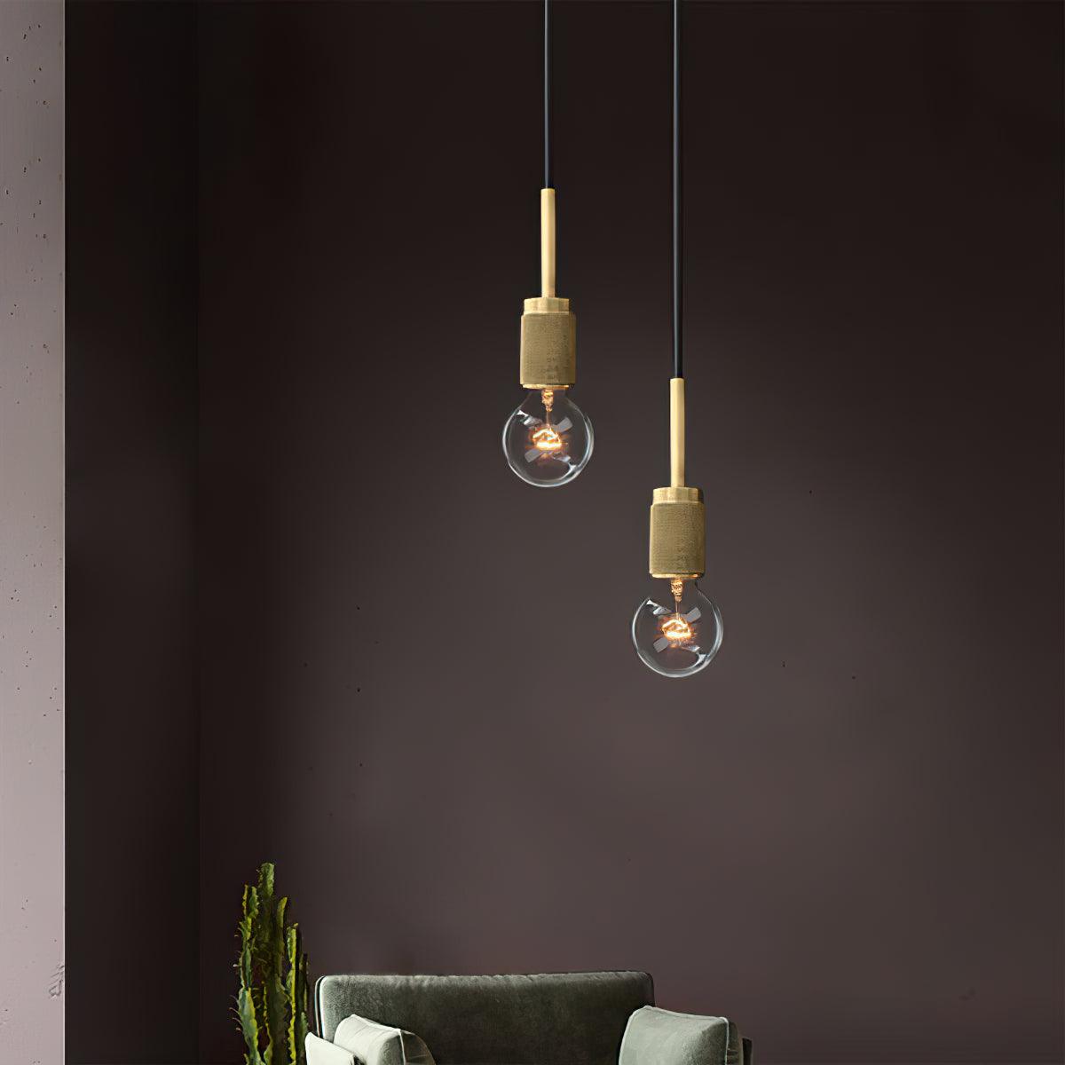 Pendelleuchte Messing minimalistisch Metallarmatur für Esszimmer oder Küche
