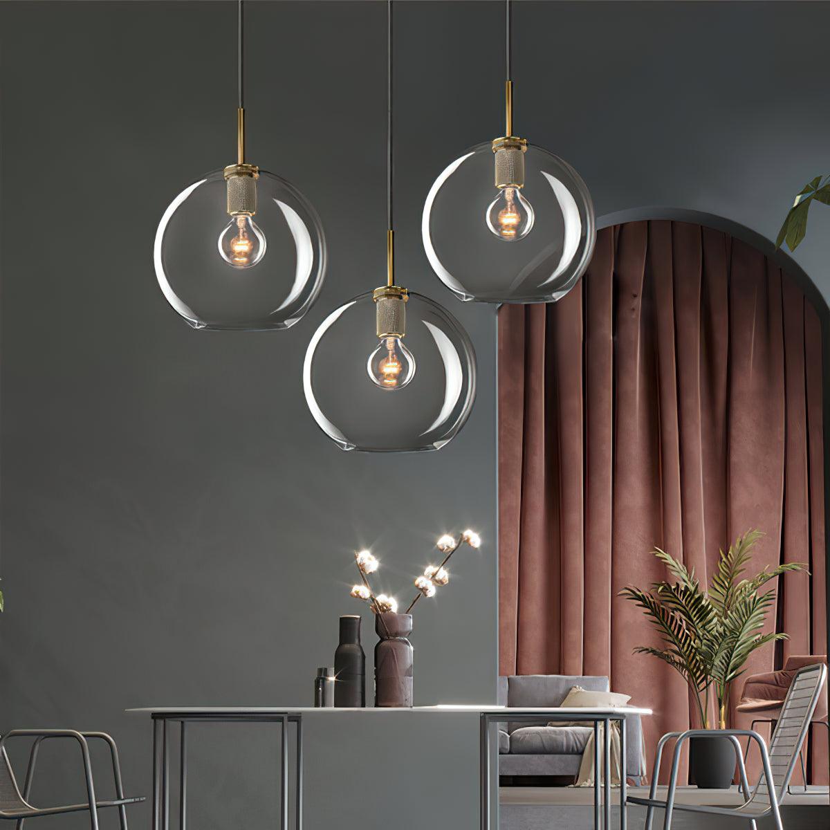 Pendelleuchte Messing minimalistisch Metallarmatur für Esszimmer oder Küche