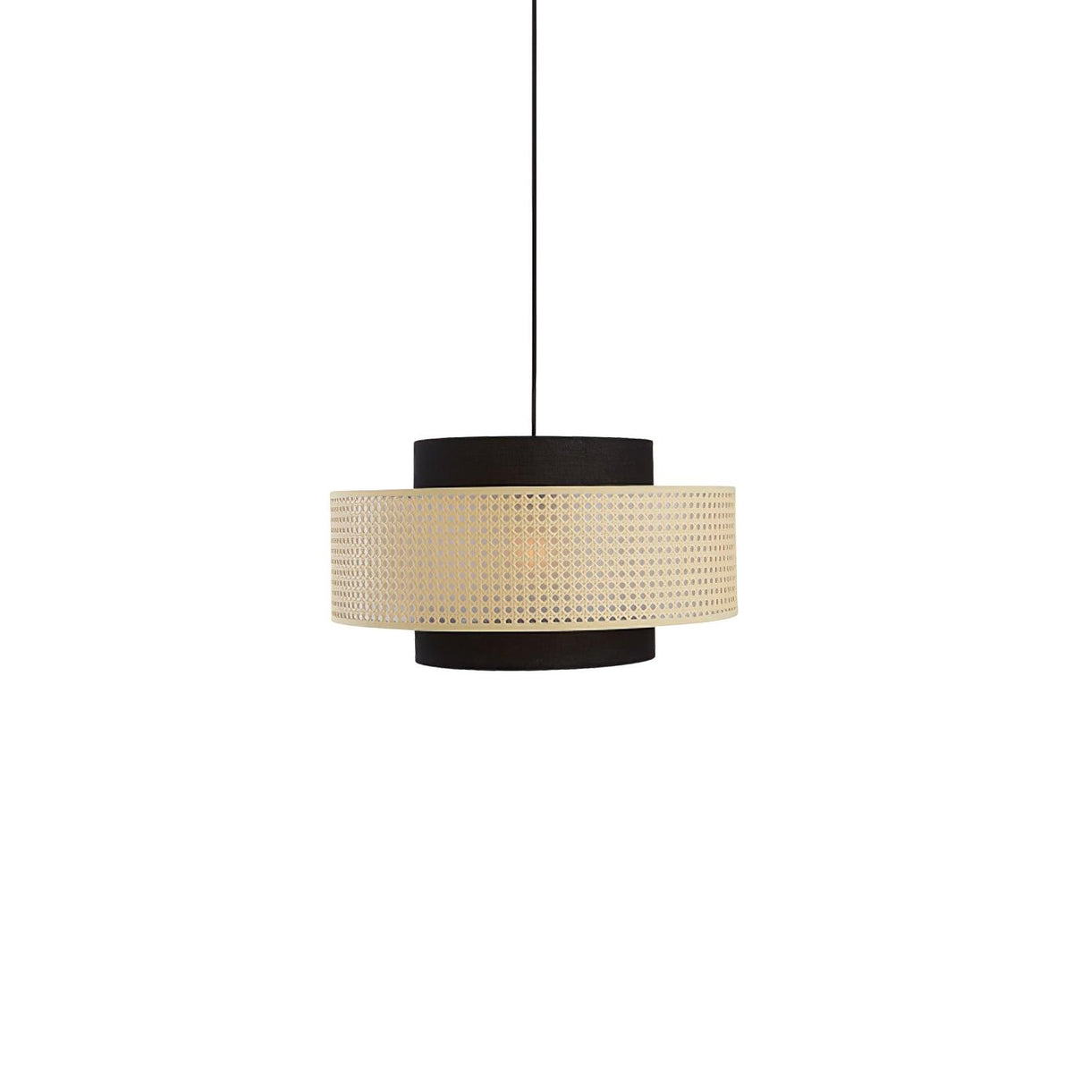 Zerither Rattan-Stoff-Pendelleuchte