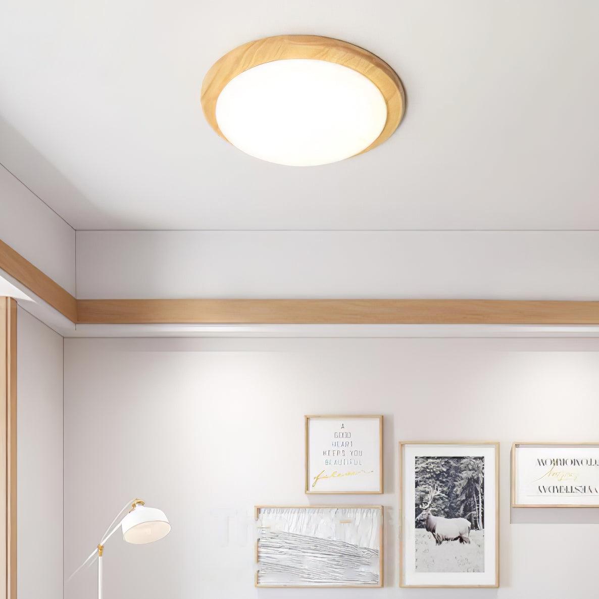 Myshae zeitgenössische minimalistische Deckenleuchte aus Holz