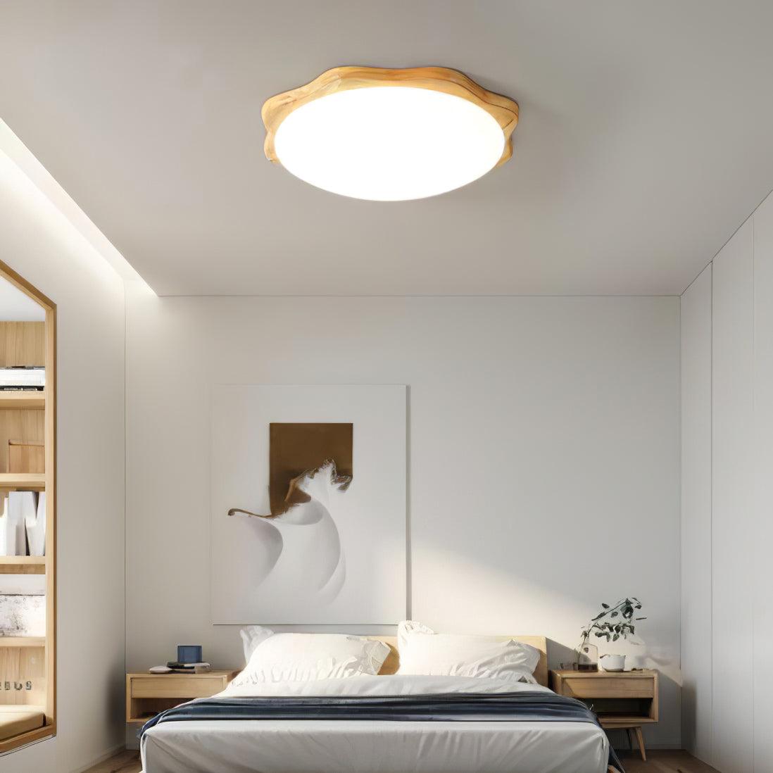 Myshae zeitgenössische minimalistische Deckenleuchte aus Holz