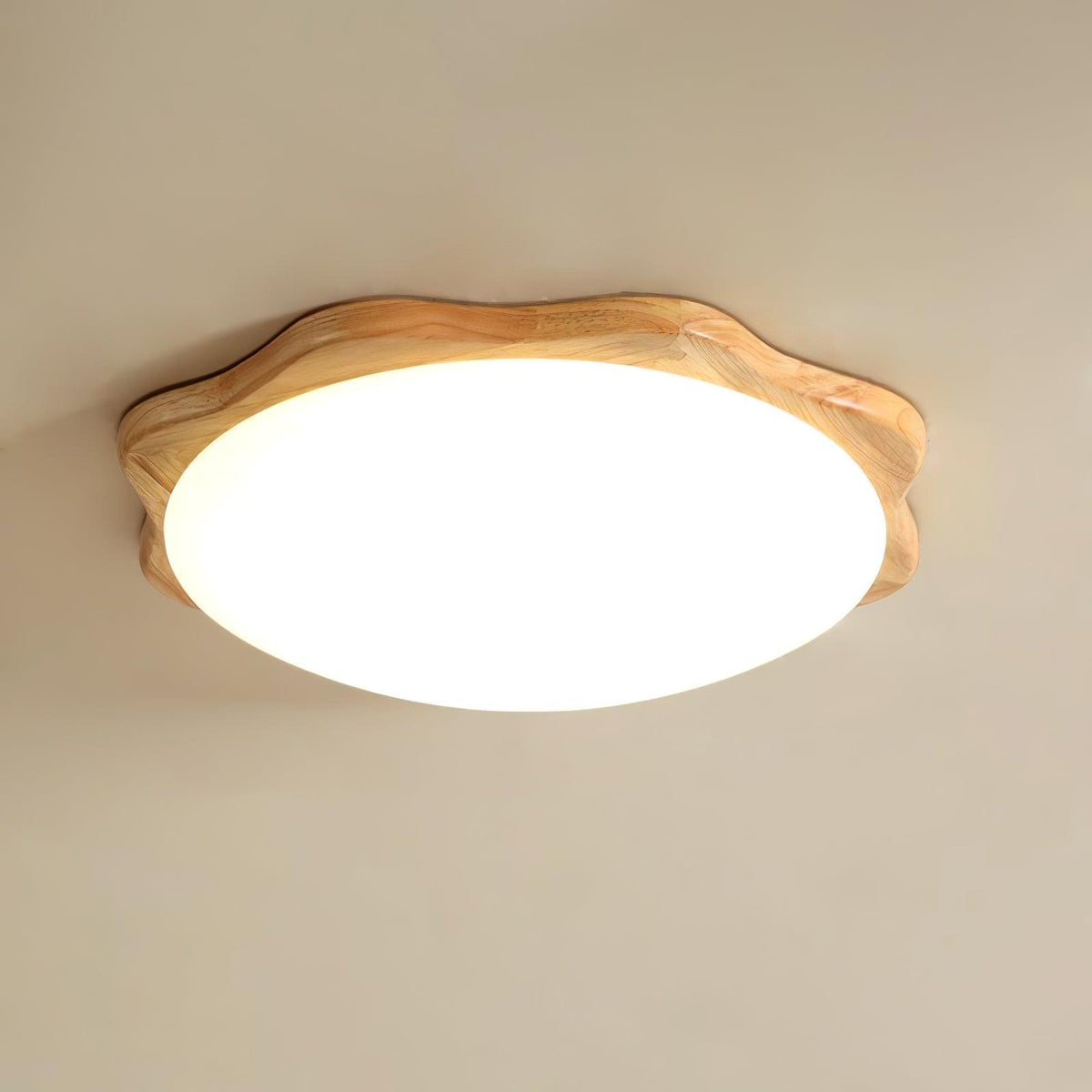 Myshae zeitgenössische minimalistische Deckenleuchte aus Holz
