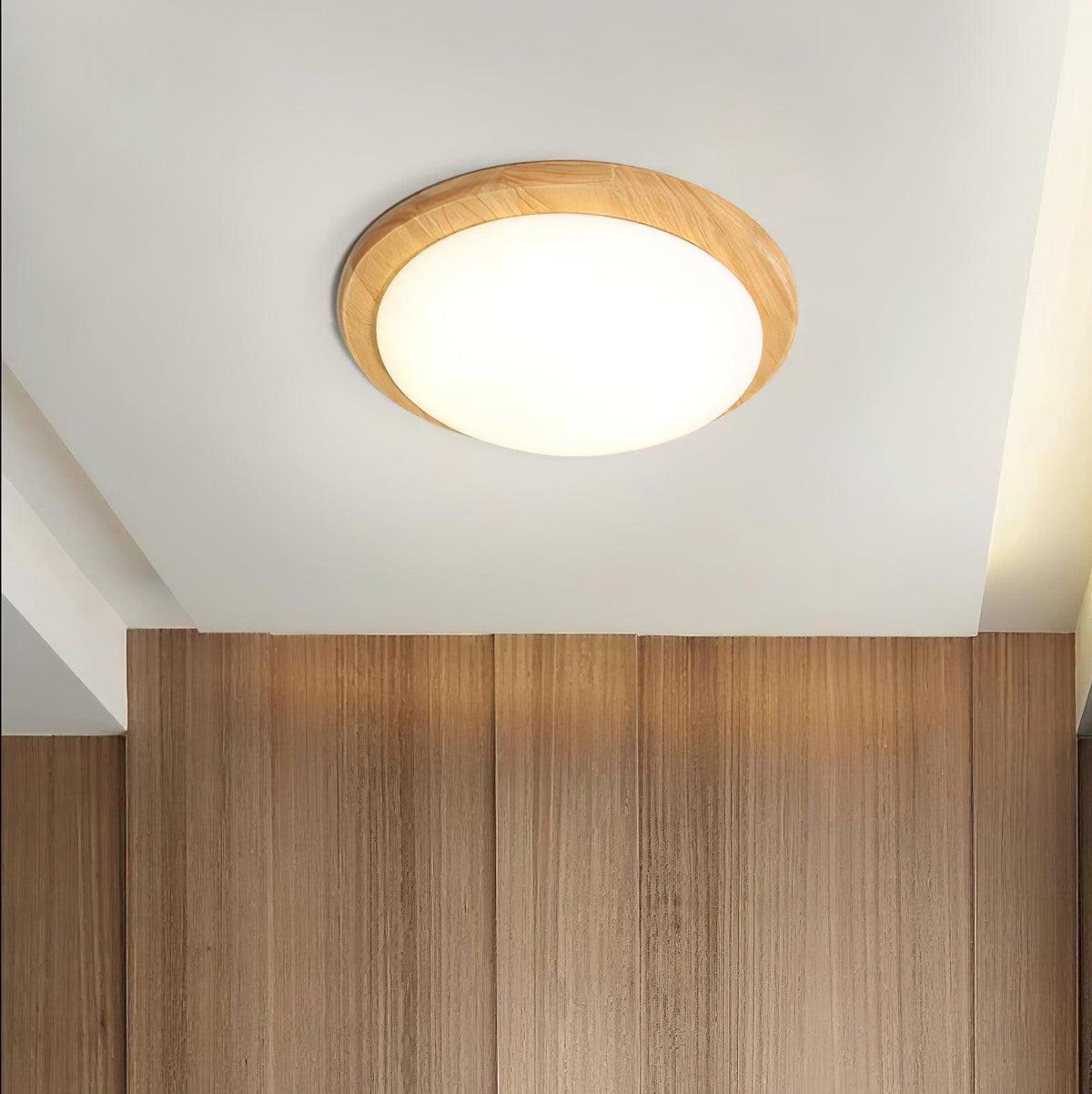 Myshae zeitgenössische minimalistische Deckenleuchte aus Holz