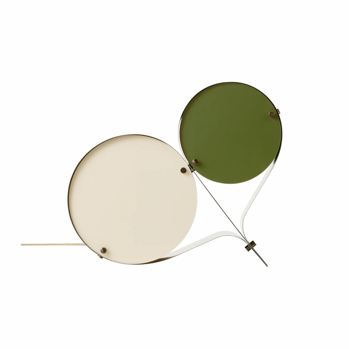 Duet Tischlampe mit schwebendem Scheibenlampenschirm