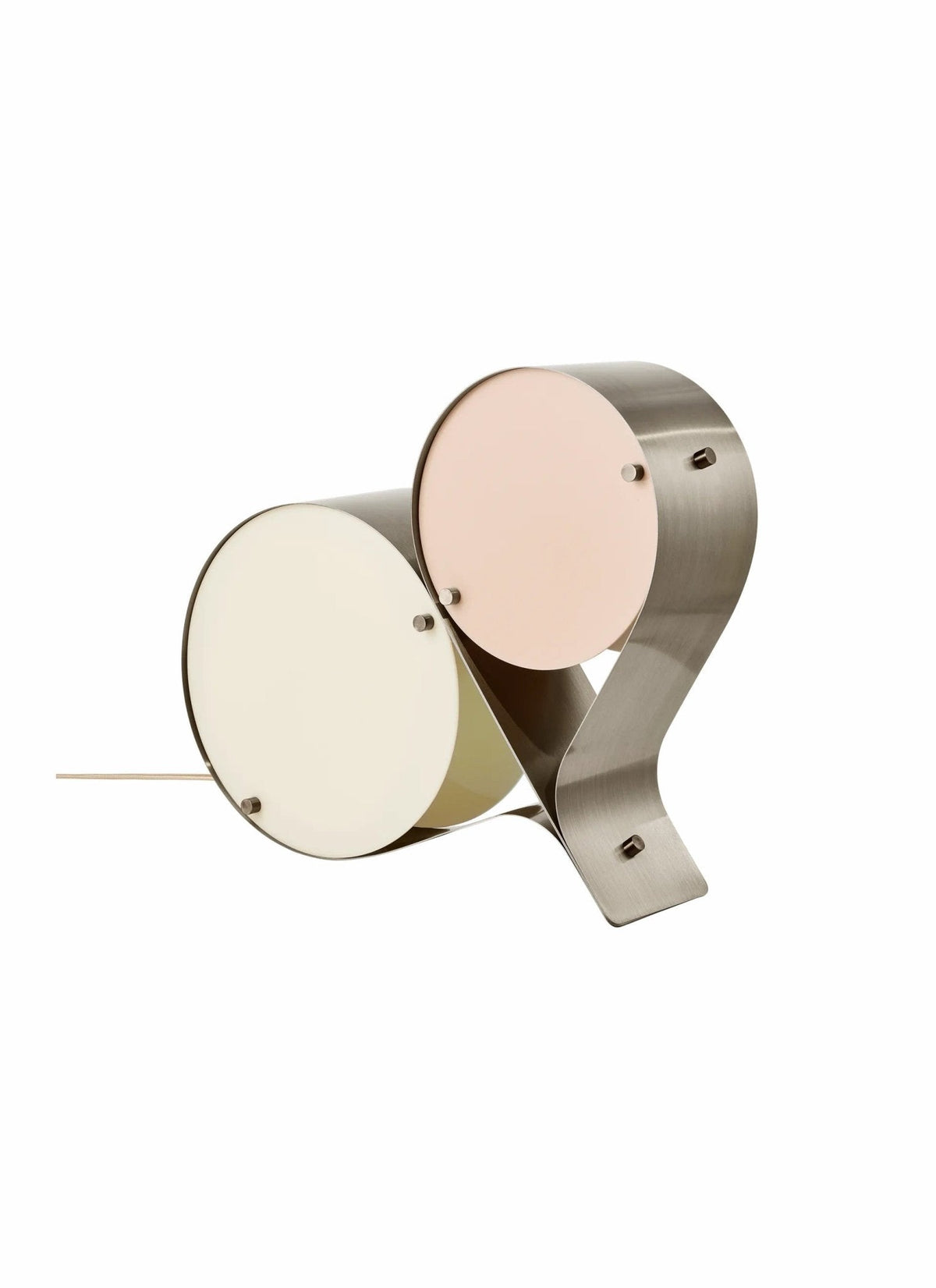 Duet Tischlampe mit schwebendem Scheibenlampenschirm