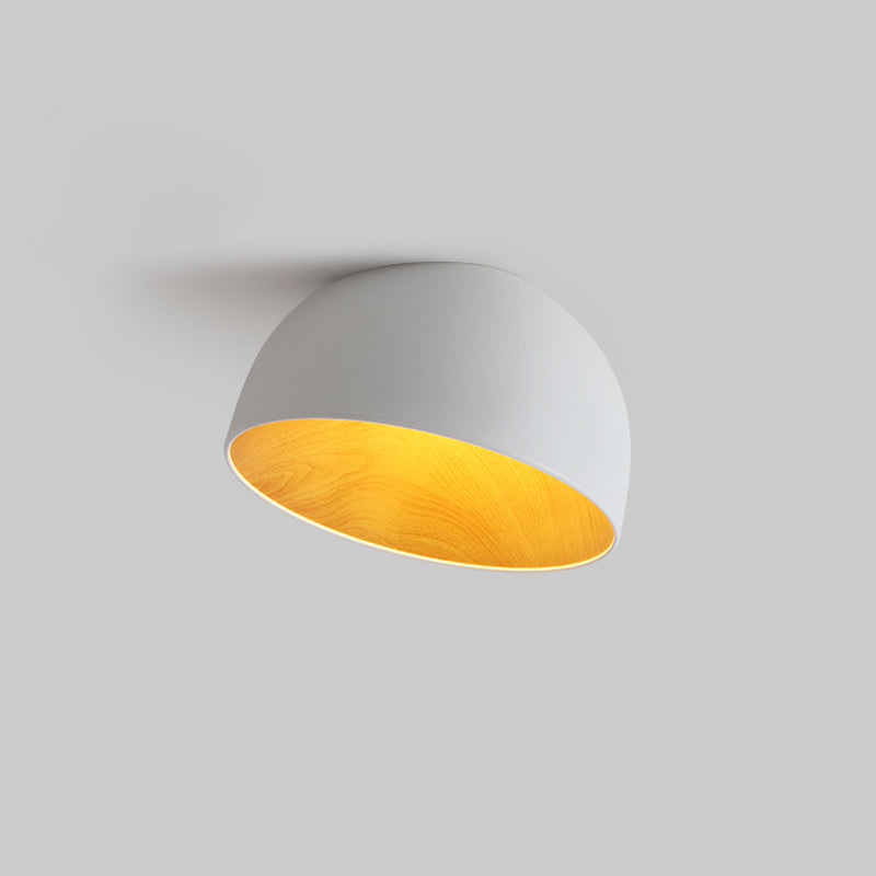 Coda Deckenleuchte Kuppel Holzmaserung Minimalistisch