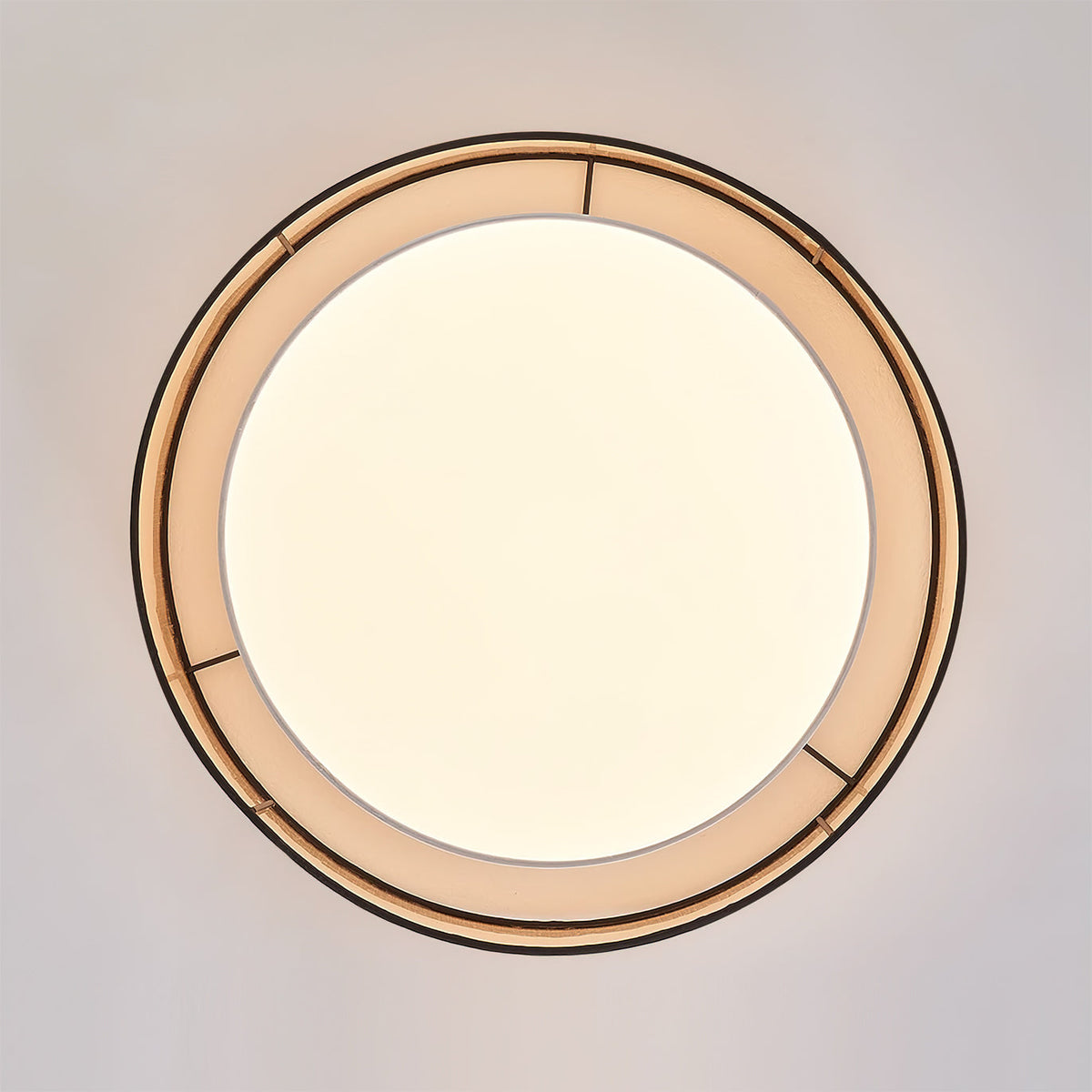 Fioiraya flache Deckenleuchte aus Leinen