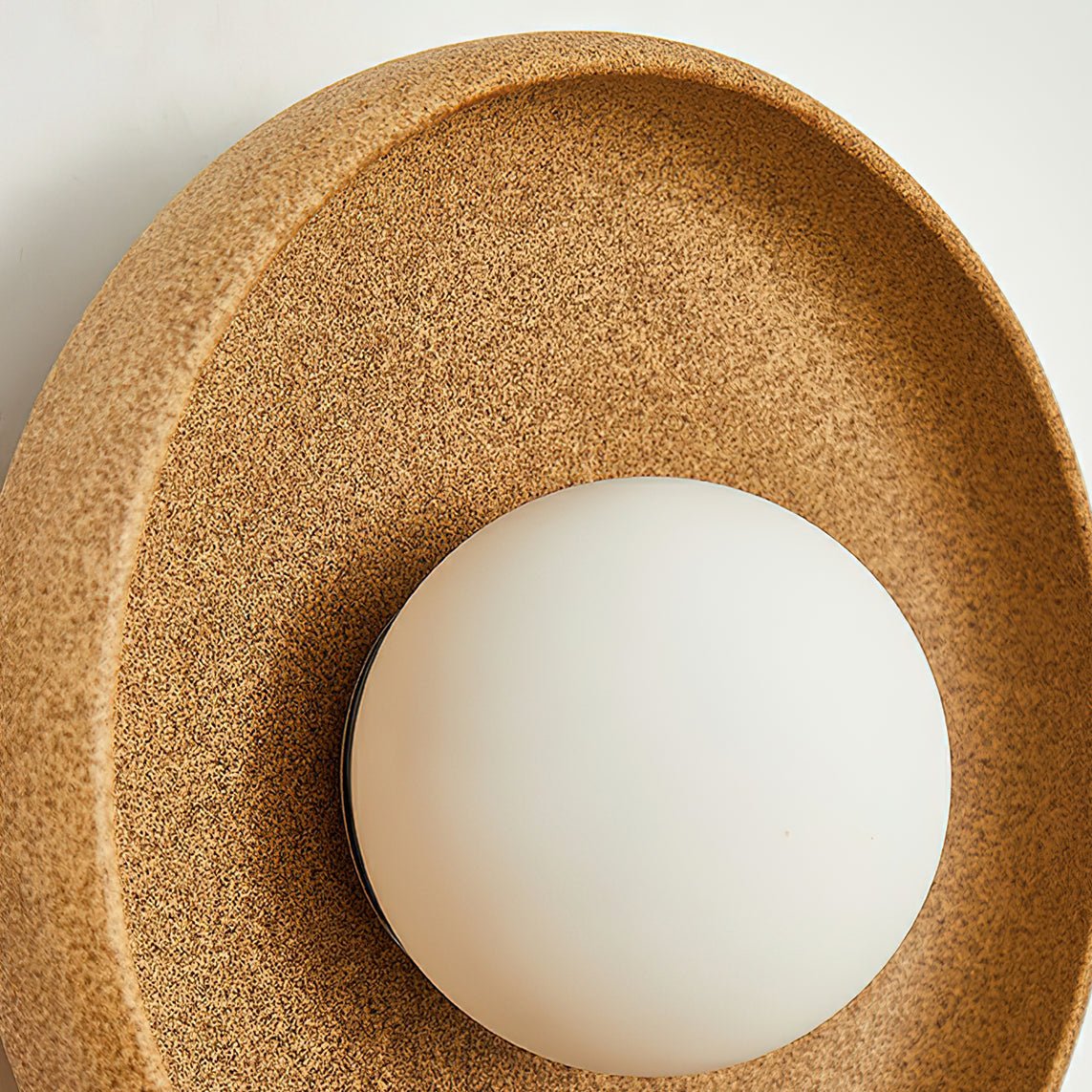 Civarir zeitgenössische minimalistische runde Keramische Wandleuchte mit Glas