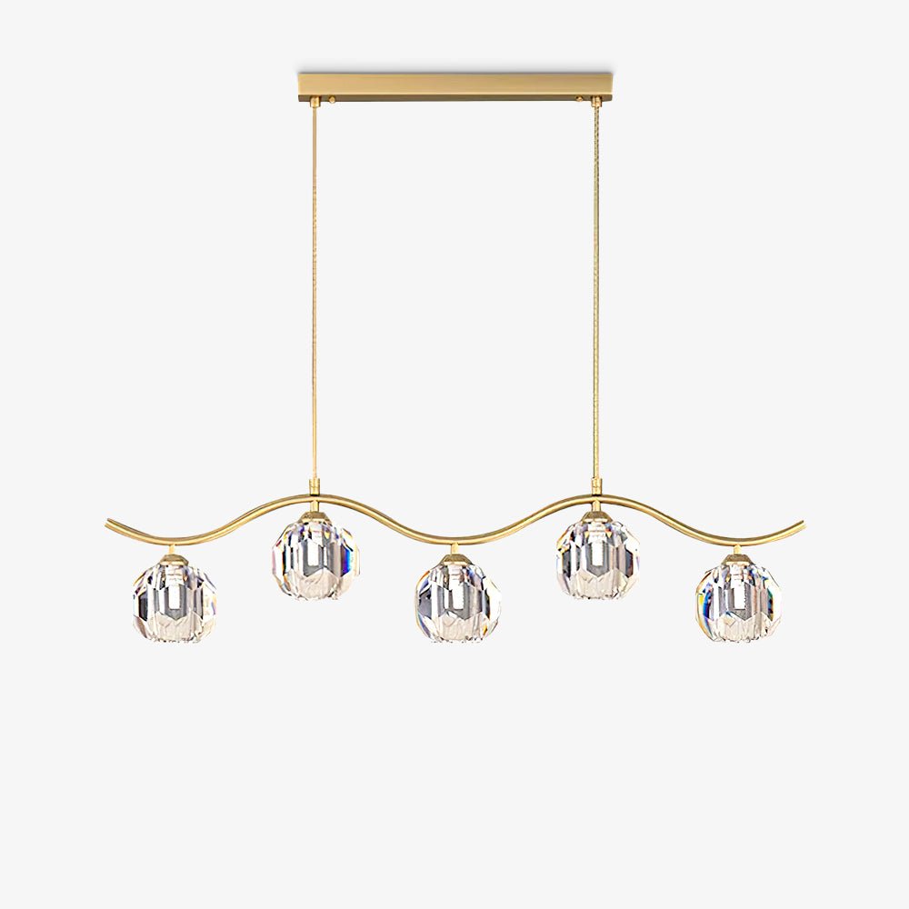 Luxenora Kronleuchter aus Kupfer und Kristall geometrisch
