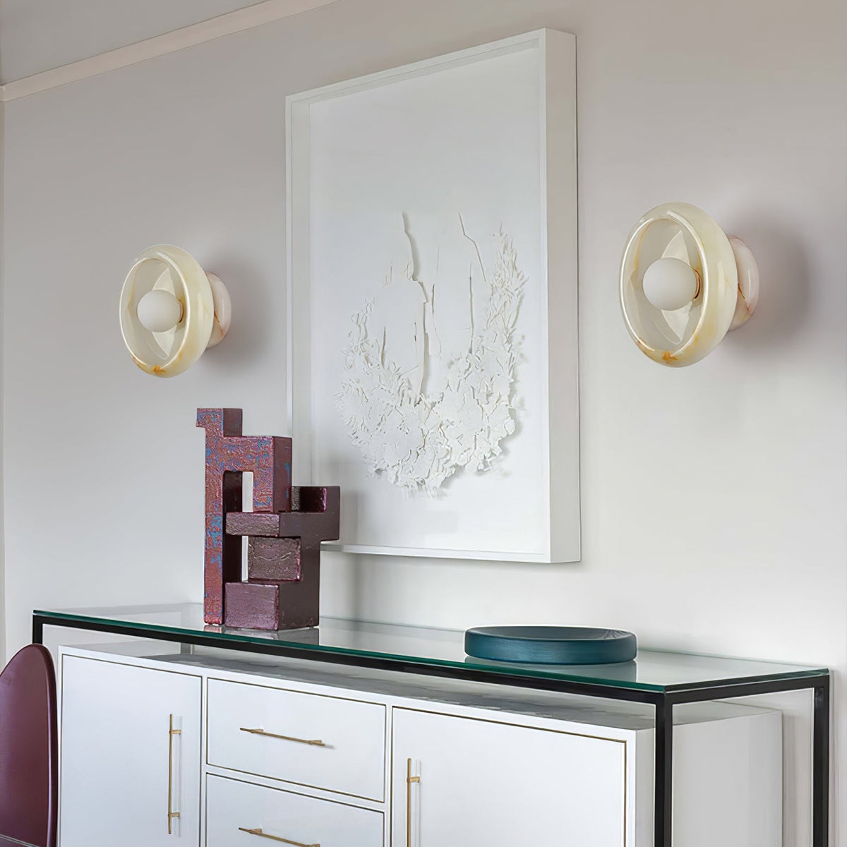 Molt Wandleuchte aus Jade-Marmor im nordischen Kunststil
