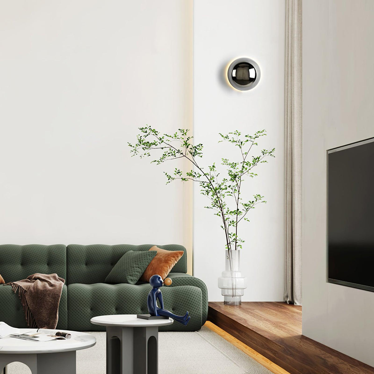 Virixy moderne minimalistische Wandleuchte mit Kugelschirm