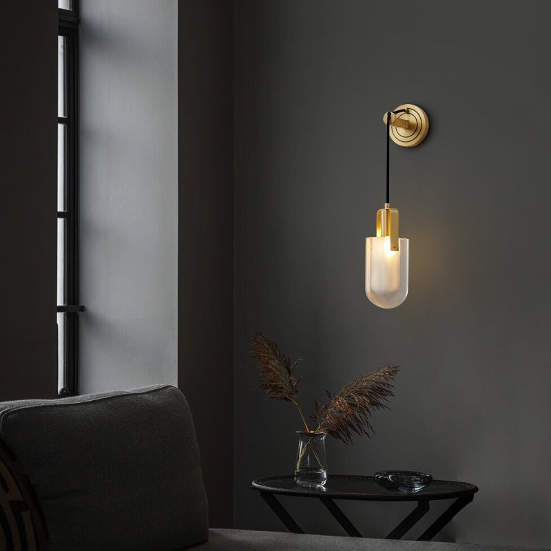 Zodorila zeitgenössische minimalistische Wandleuchte aus Kristall