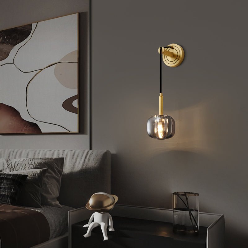 Zodorila zeitgenössische minimalistische Wandleuchte aus Kristall