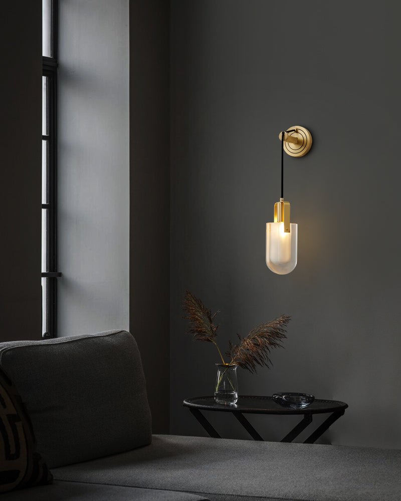 Zodorila zeitgenössische minimalistische Wandleuchte aus Kristall