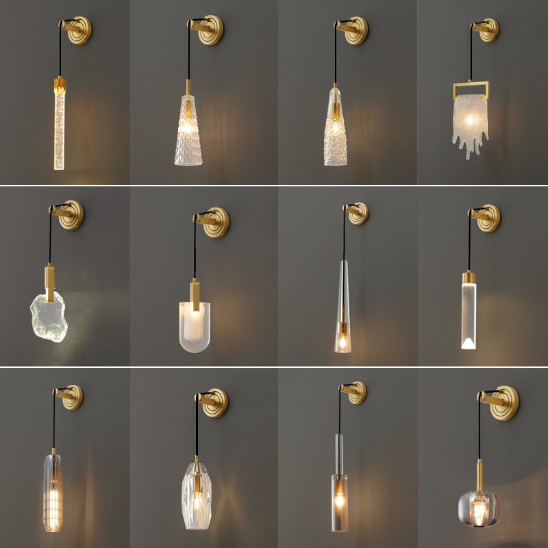 Zodorila zeitgenössische minimalistische Wandleuchte aus Kristall