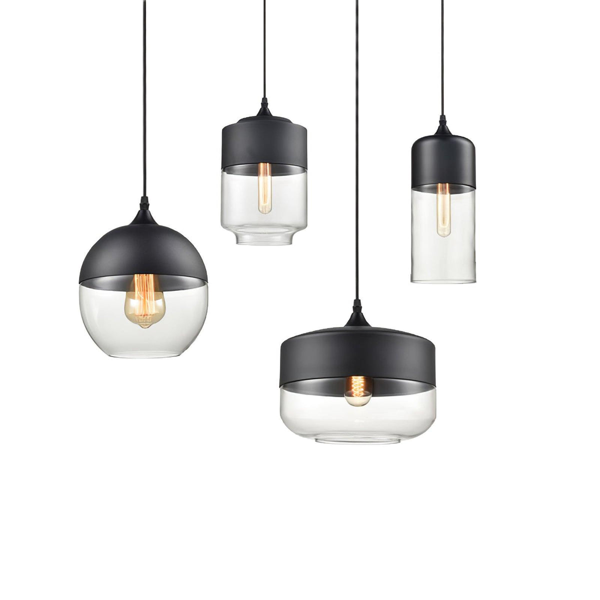 Eirinelle Industrielle Pendelleuchte aus Glas