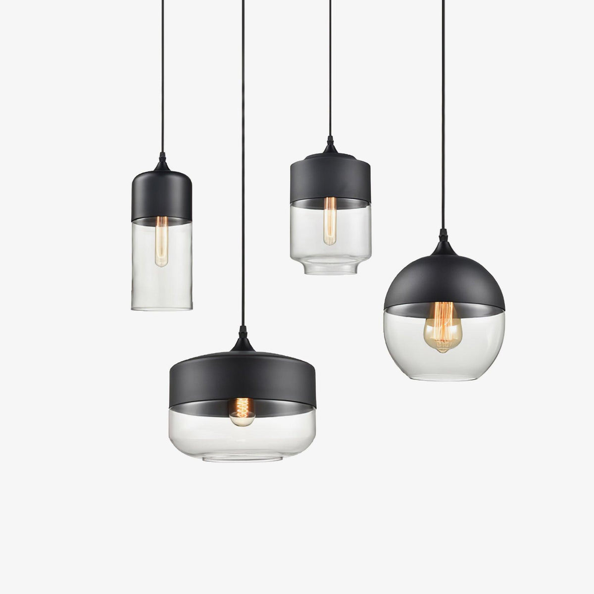 Eirinelle Industrielle Pendelleuchte aus Glas